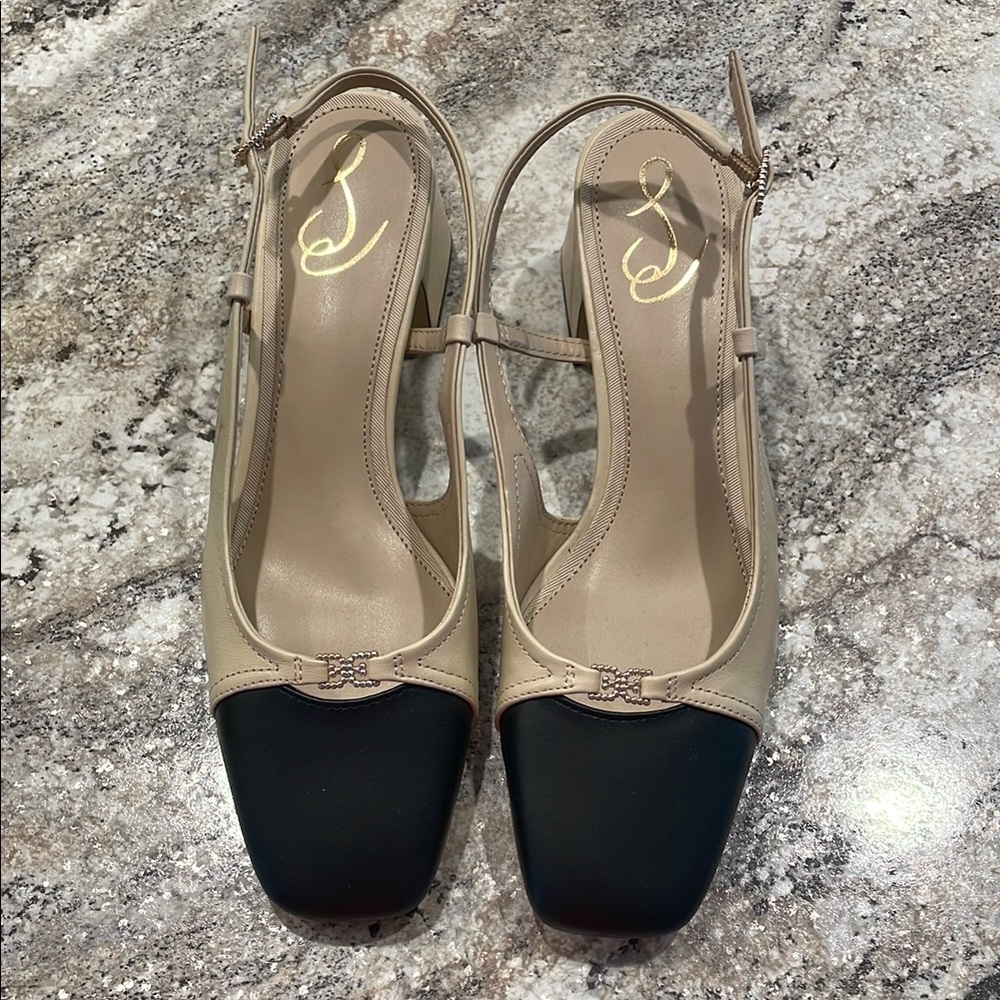 Sam Edelman Cap Toe Slingback Pumps 8.5 New in Box